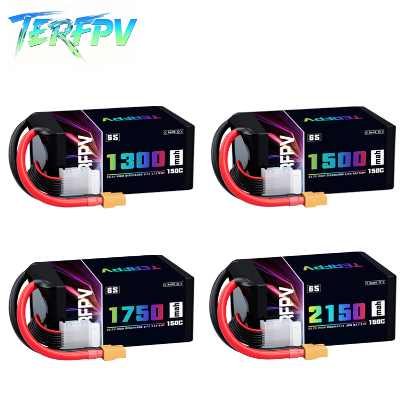 Lipo Battery 6S - TERFPV Lipo Battery 6S 22.2V 1300/1500/1750./2150mAh