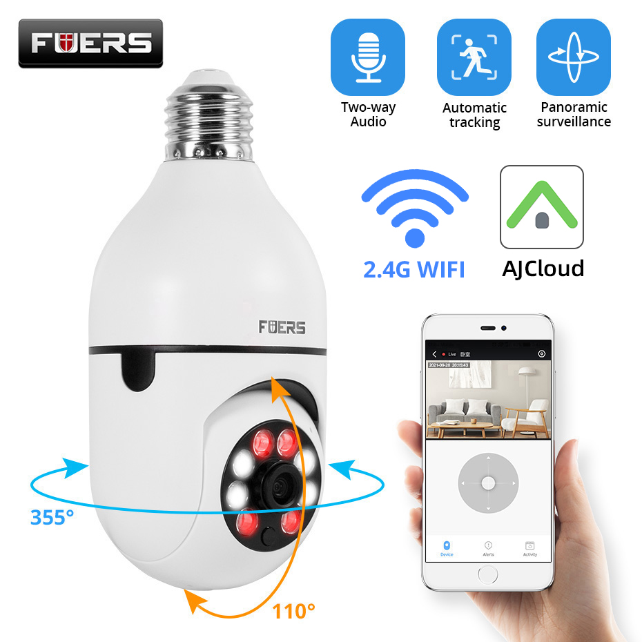 Hd Zero Camera - Bulb E27 Surveillance Camera Full Color