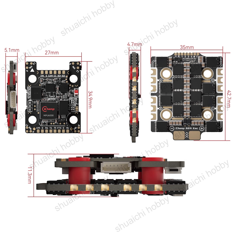 1Set FPV Racing Drone 3-8S FC& - đánh giá và giá Betaflight Fc