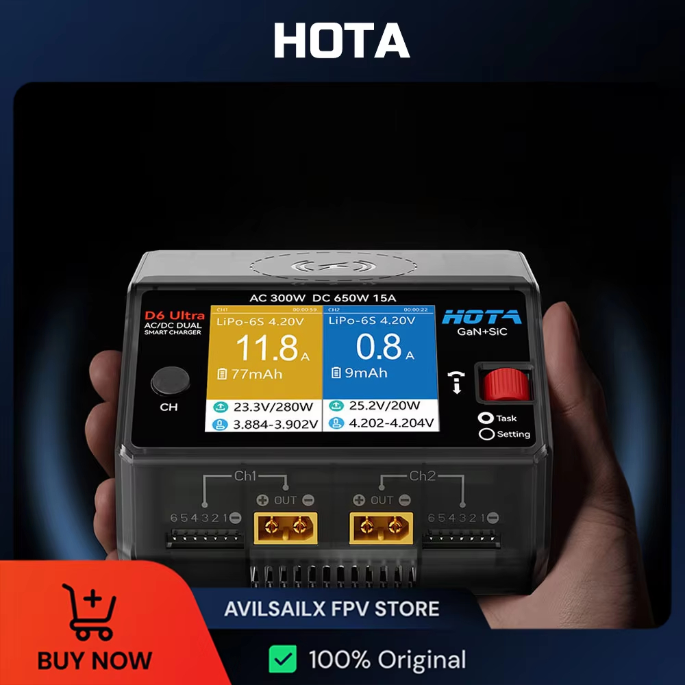 HOTA D6 Ultra GaN+SiC Dual Cha - đánh giá và giá Lipo Battery 6S