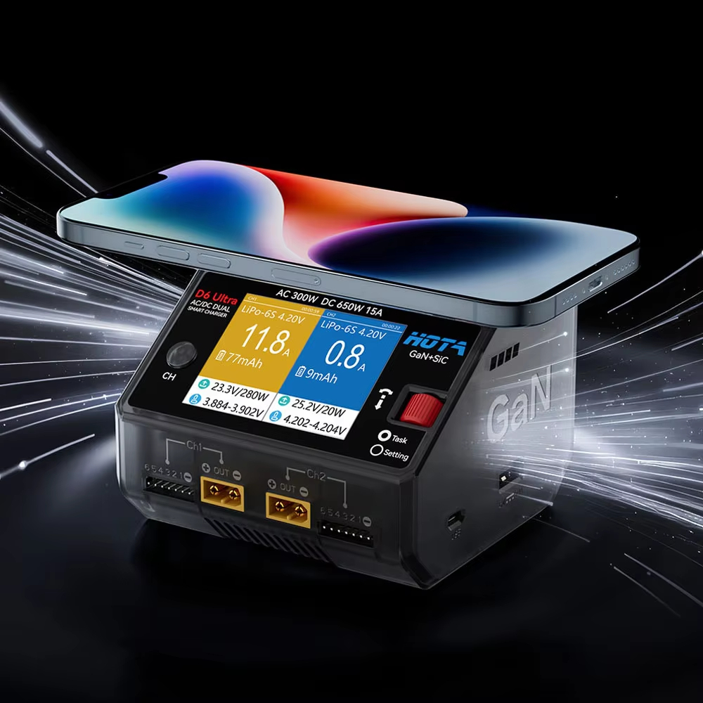 HOTA D6 Ultra GaN+SiC Dual Cha - đánh giá và giá Lipo Battery 6S