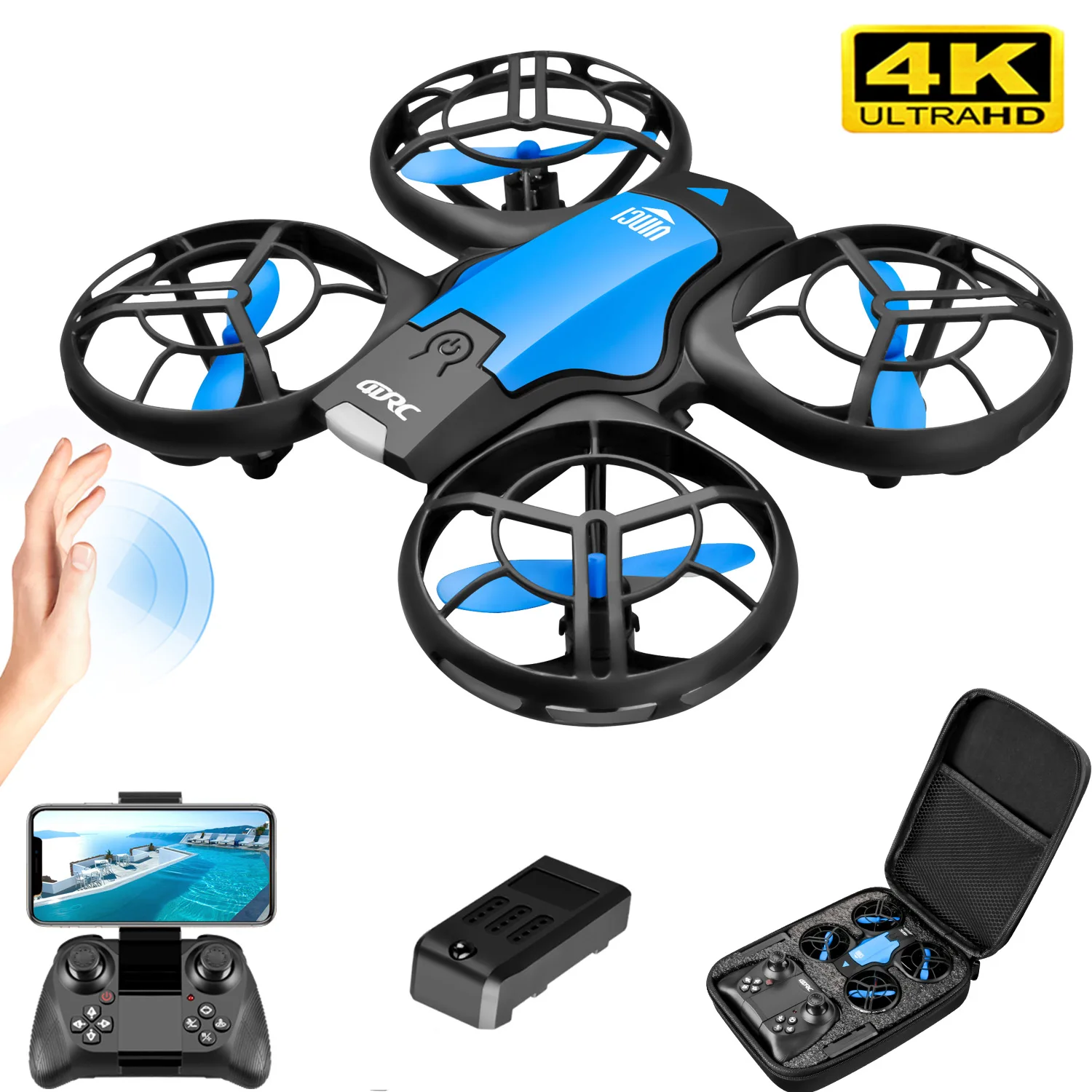 V8 New Mini Drone 4K Professio - đánh giá và giá Brushed Drone Motor