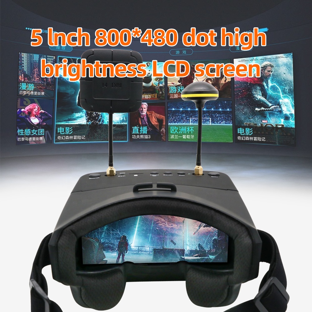 EV800D 5.8G 40CH 5 Inch 800*48 - đánh giá và giá Fpv Goggles