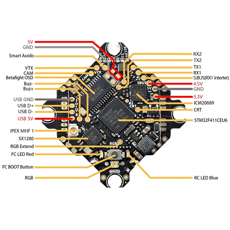 Super Sale FPV F411 ELRS AIO F - đánh giá và giá Betaflight Fc