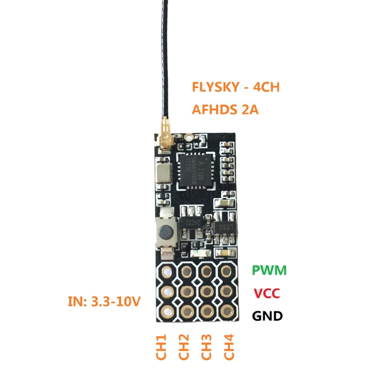 Flysky FS2A Mini Receiver 4CH  - đánh giá và giá Mini Drone