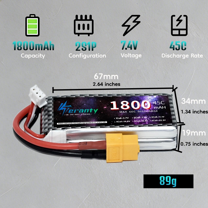 TERANTY 2S 3S 4S 1800mAh Lipo  - đánh giá và giá Lipo Battery 4S