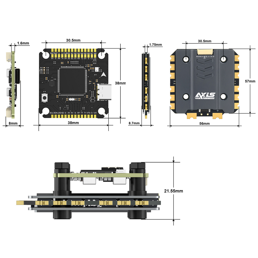 Axisflying Argus Pro ECO F722  - đánh giá và giá Drone Esc