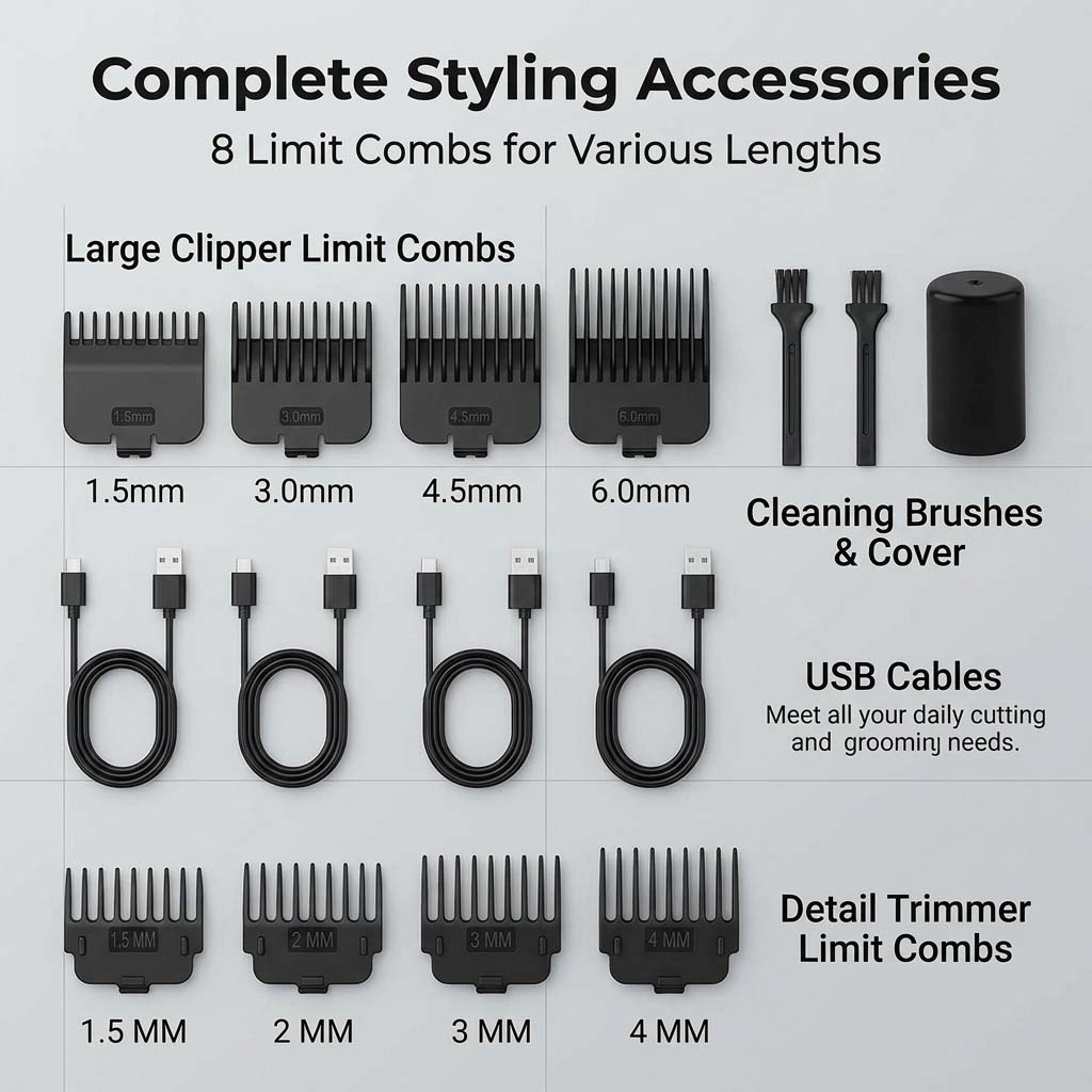 4 in 1 Men's Hair Clipper Set, - đánh giá và giá 4 In 1 Esc