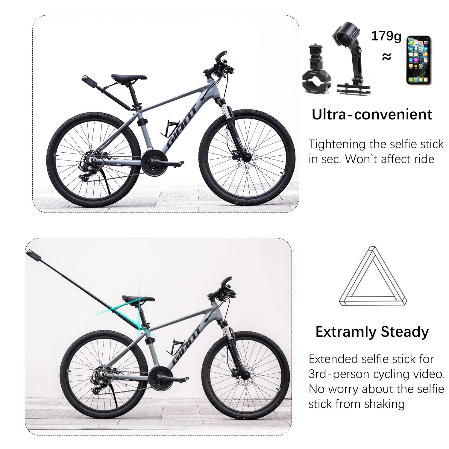 Camsteer Premium Bicycle Posts - đánh giá và giá Runcam Camera