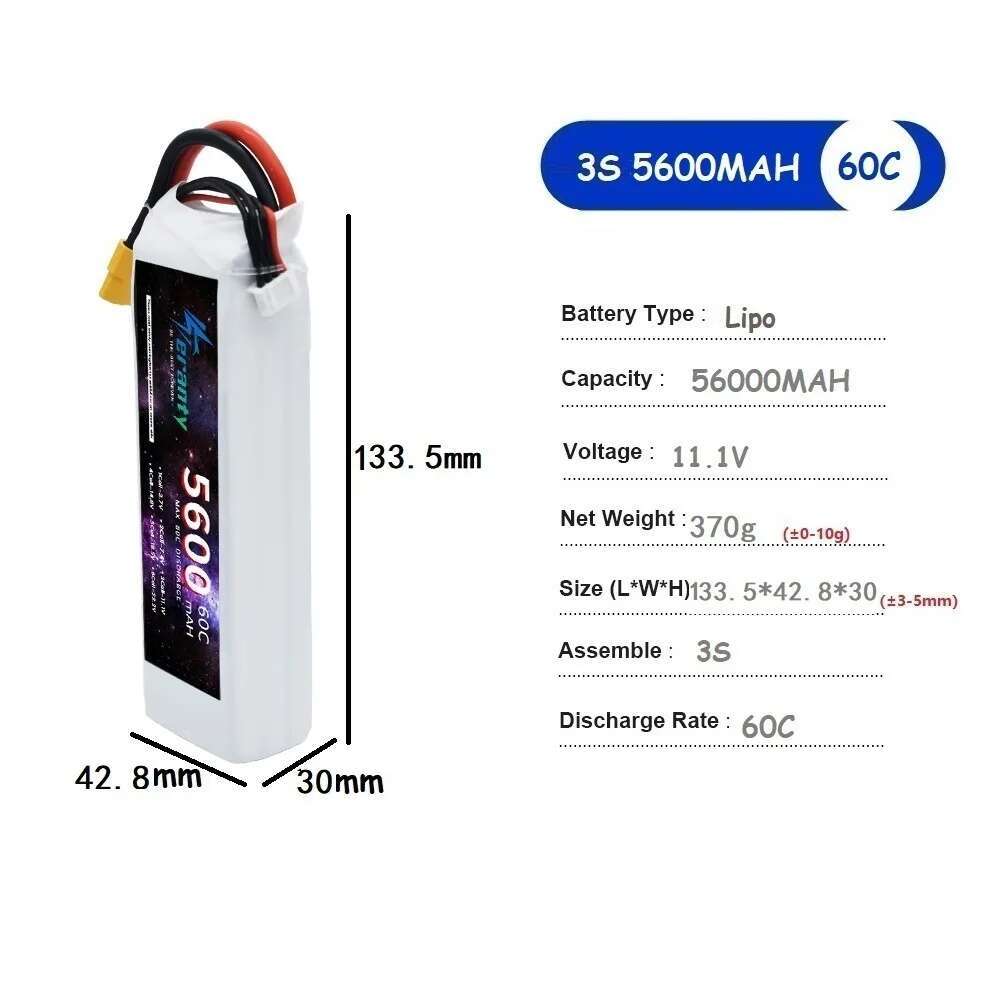 TERANTY 5600MAH 60C 2S 3S 4S 6 - đánh giá và giá Lipo Battery 4S