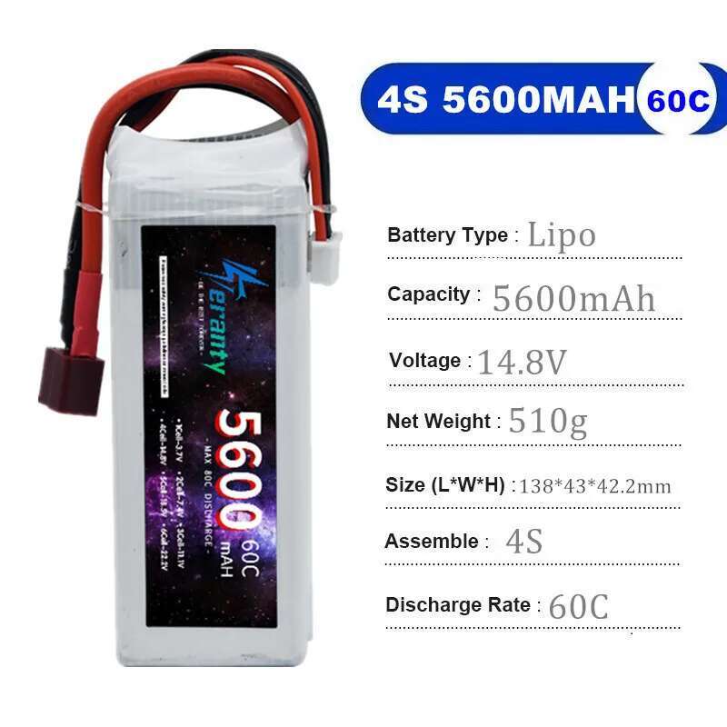 TERANTY 5600MAH 60C 2S 3S 4S 6 - đánh giá và giá Lipo Battery 4S