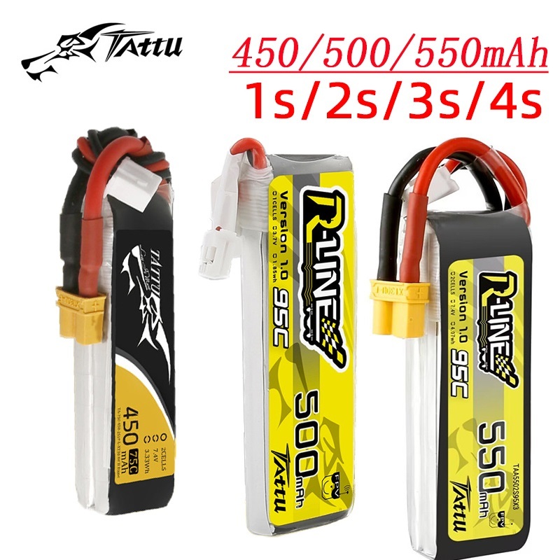 3Pcs NEW TATTU 450/500/550mAh  - đánh giá và giá Lipo Battery 4S