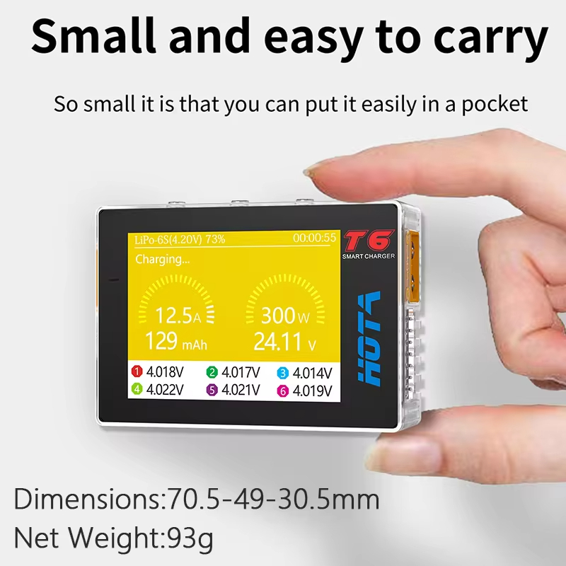 HOTA T6 300W Intelligent Charg - đánh giá và giá Lipo Battery 6S