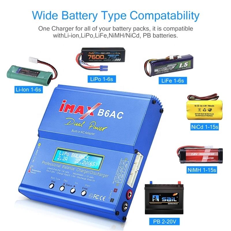 IMAX B6AC RC Charger 80W 6A 2- - đánh giá và giá Lipo Battery 6S